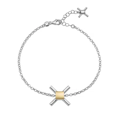 X Studio Women's Gold / Silver The X Bracelet - Gold & Silver In Metallic