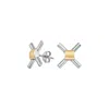 X Studio Women's Gold / Silver The X Earrings - Gold & Silver In Metallic