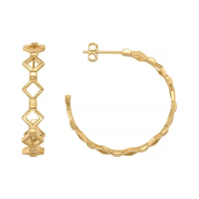 X Studio Women's Silhouette Hoop Earrings - Gold