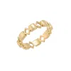 X Studio Women's Silhouette Ring Thick Band - Gold In Gold