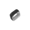 X Studio Women's Silver / Black Radiant Five Band Ring - Silver In Multi