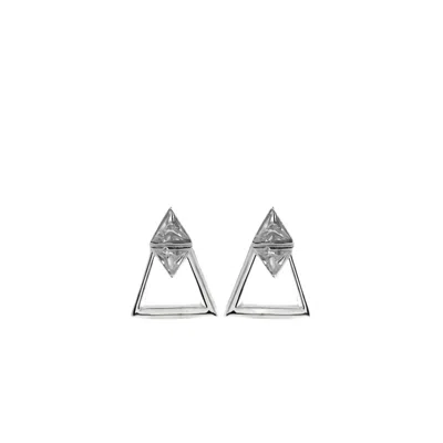 X Studio Women's Triangle Echo Earrings - Silver