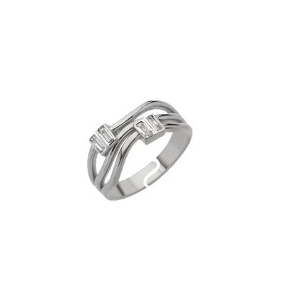 X Studio Women's Voyager Band Ring - Silver