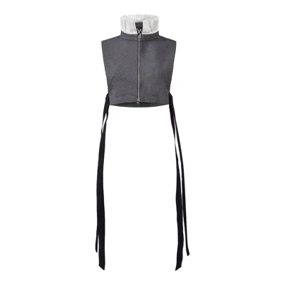 X2 Women's Grey / Black / White City Mid Layer: Charcoal In Grey/black/white