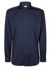 Xacus Regular-fit Jersey Shirt With Classic Collar In Blue