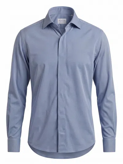 Xacus Concealed-placket Long-sleeve Shirt In Neutral