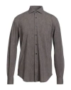 Xacus Active Shirt Man Shirt Dark Brown Size 17 ½ Polyamide, Elastane In Brown
