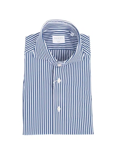 Xacus Active Shirt Striped Shirt In Blue