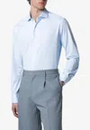 Xacus Active Tailor Fit Shirt Light Blue In White