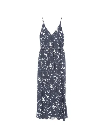 Xacus Amelia Abstract-print Maxi Dress In Blue