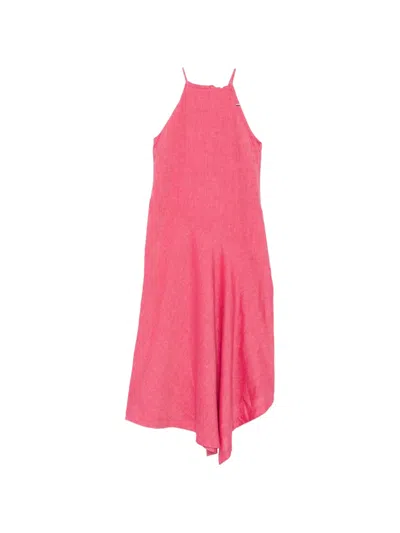 Xacus Asymmetric-hem Maxi Dress In Pink