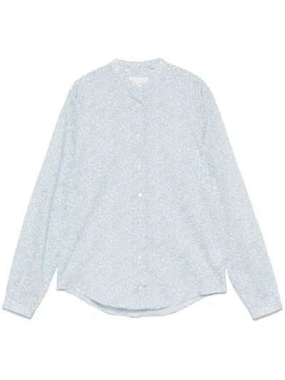 Xacus Baby Blue Floral Pattern Shirt