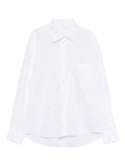 Xacus Beaded Shirt In White