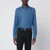 Xacus Denim Long-sleeved Shirt In Blue