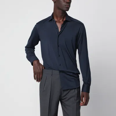 Xacus Blue Active Shirt In Twill