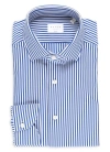 Xacus Blue Striped Shirt In Blue