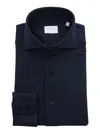 Xacus Blue Stretch Shirt In Blue