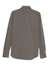 Xacus Brown Tailored Casual Shirt With Classic Collar In Gray