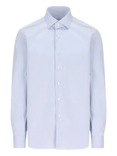 Xacus Button-cuff Shirt In Blue