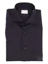Xacus Button-down Cotton Shirt In Black