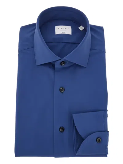 Xacus Button-down Shirt In Blue