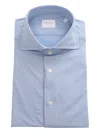 Xacus Light Blu Shirt With Pockets In Blue