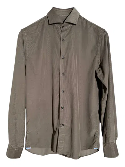 Xacus Button-fastening Corduroy Shirt In Brown