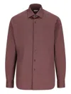Xacus Button-fastening Shirt In Burgundy