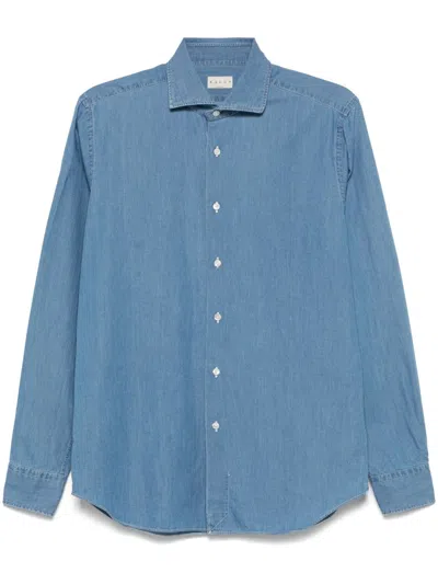 Xacus Button-up Shirt In Blue