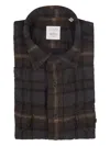 Xacus Buttoned Checked Shirt In Brown