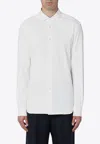 Xacus Buttoned Poplin Shirt In White