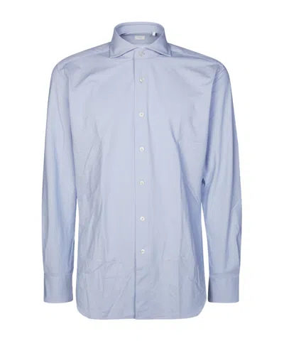 XACUS XACUS TWILL FRENCH-COLLAR SHIRT