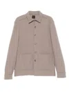 Xacus Buttoned Wool Shirt In Gray
