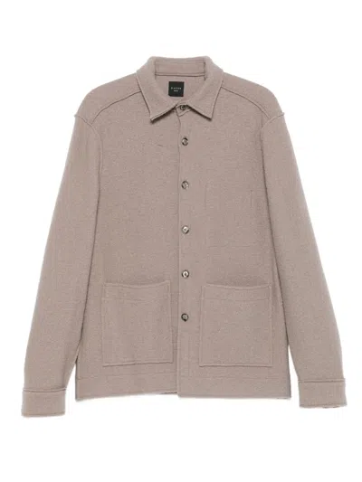 Xacus Buttoned Wool Shirt In Gray