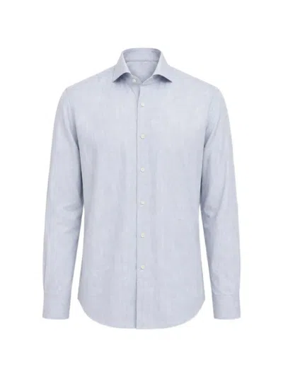 Xacus Button-fastening Long-sleeve Shirt In Blue