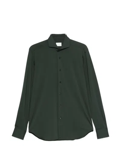 Xacus Button-fastening Long-sleeve Shirt In Green