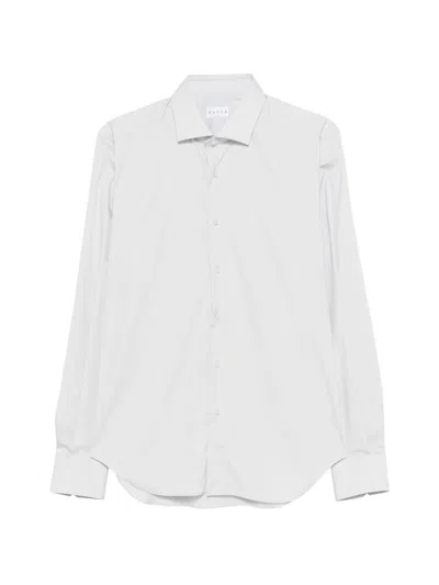 Xacus Light Blue Cotton Shirt In White
