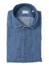 Xacus Buttoned Denim Shirt In Blue