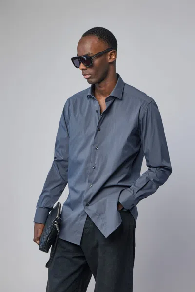 Xacus Camicia Classica In Blue