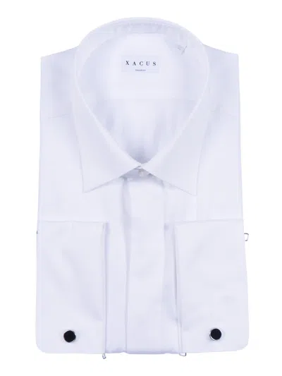 Xacus Camicia Crisp Cotton Shirt In White