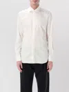 Xacus Ceremony Cotton Poplin French Collar Shirt In White
