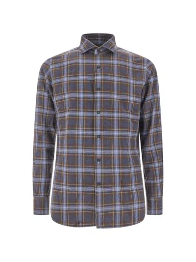 Xacus Checked Shirt In Purple