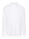 Xacus Spread-collar Cotton Shirt In White