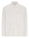 Xacus Corduroy Patch-pocket Shirt In White