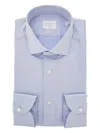 Xacus Cotton Tailor Fit 'active' Shirt In Blue