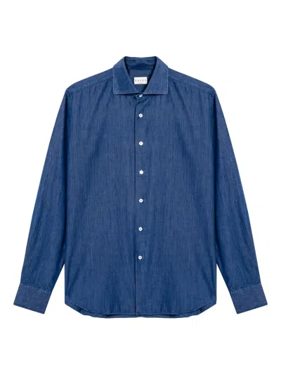 Xacus Indigo Blue Denim Cotton Shirt