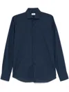 Xacus Long-sleeve Cotton-blend Shirt In Blue