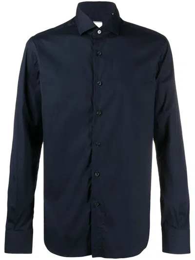 Xacus Cotton Slim-fit Shirt In Blue