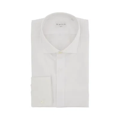 Xacus Cotton Slim Fit Shirt In White