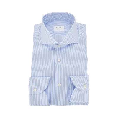 Xacus Cotton Tailor Fit Travel Shirt In Blue